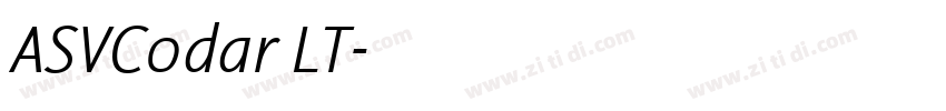 ASVCodar LT字体转换